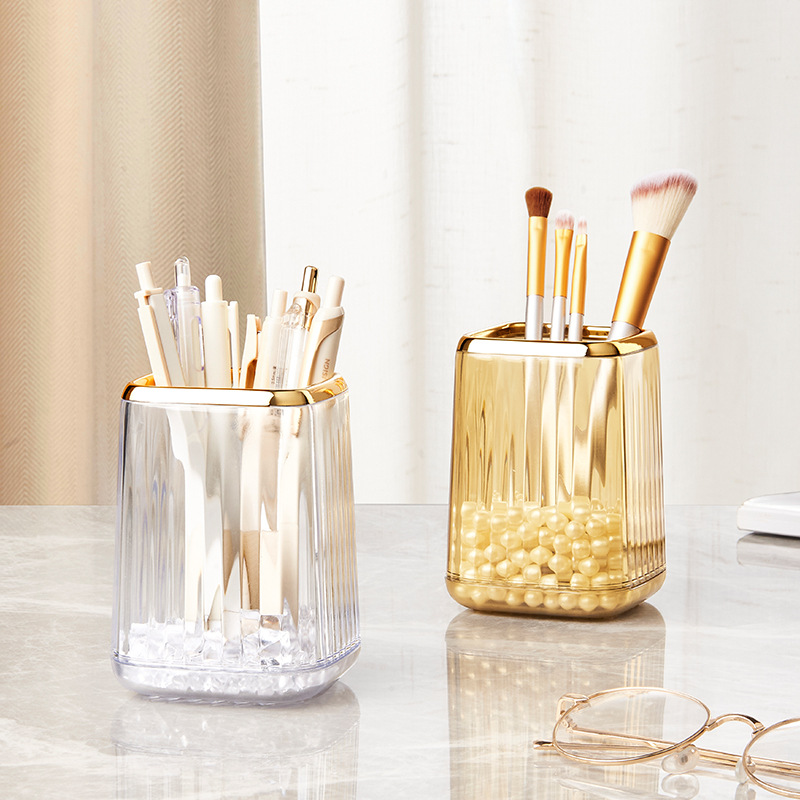 Luxury Skincare And Makeup Brands - Kotak Penyimpanan Kuas Kosmetik Meja Kerja,